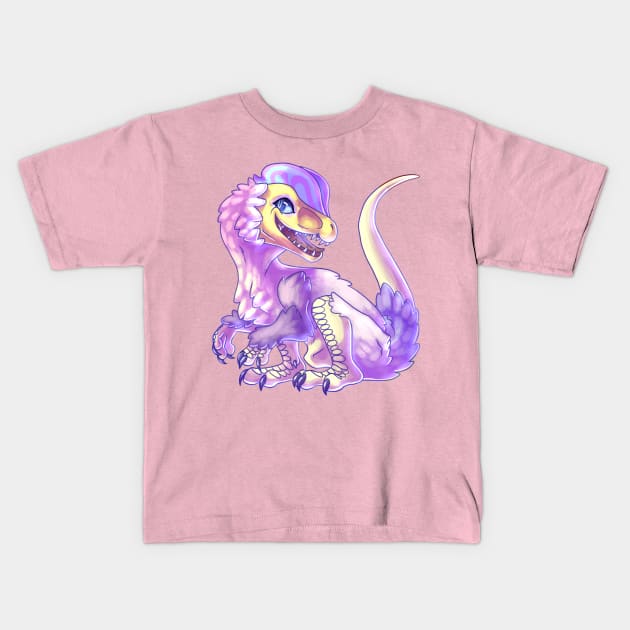 Pastel Dilophosaurus Kids T-Shirt by cometkins